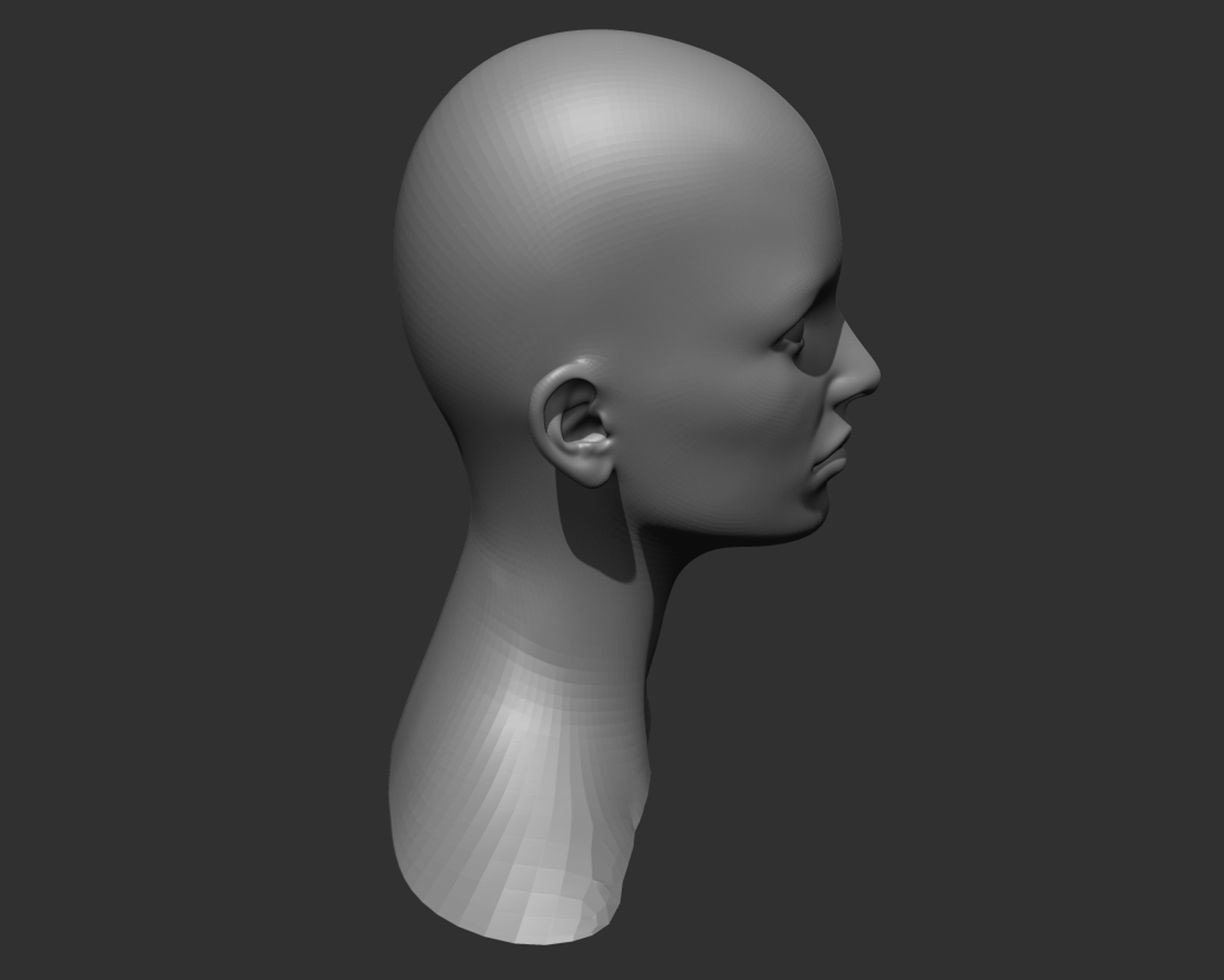 ArtStation - Female Head Realistic Base Mesh 3D Model | Game Assets