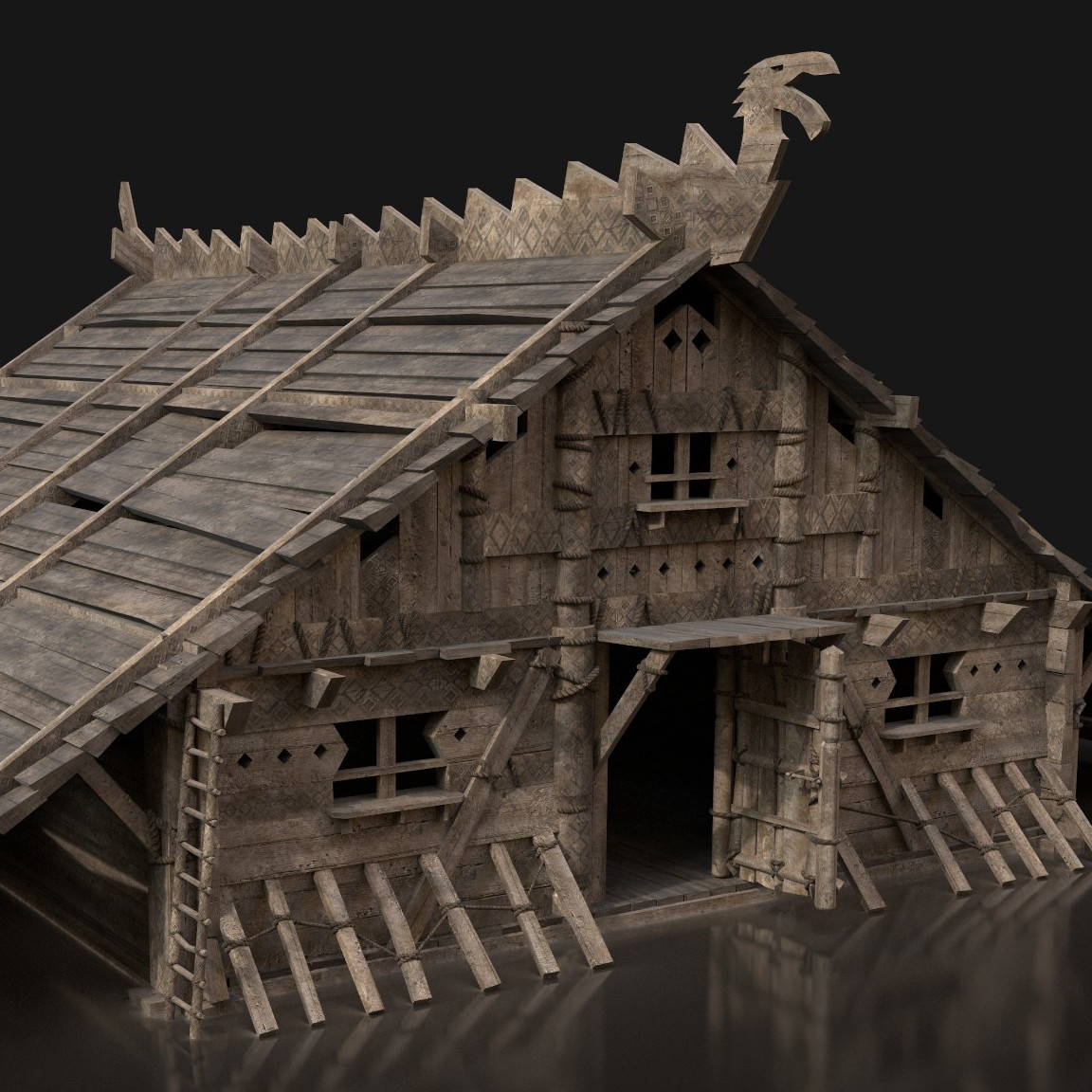 ArtStation Viking Norseman House Cottage Hut Northern Village Next