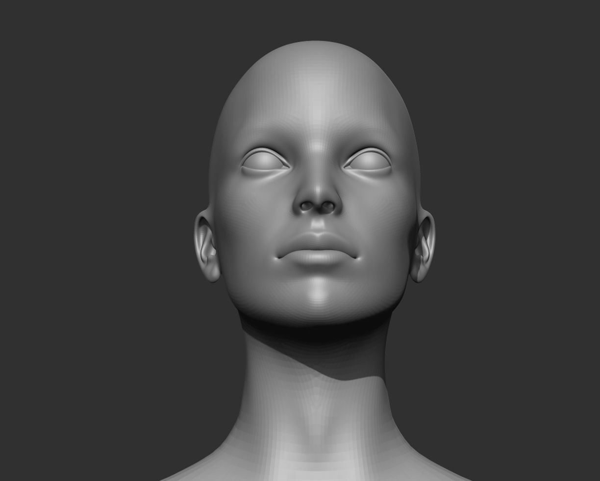 ArtStation - Male and Female Head Realistic Base Mesh 3D Model | Game ...