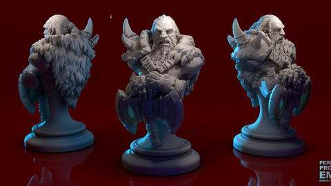 Generic barbarian for 3D print