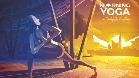 Morning Yoga Vector Illustration