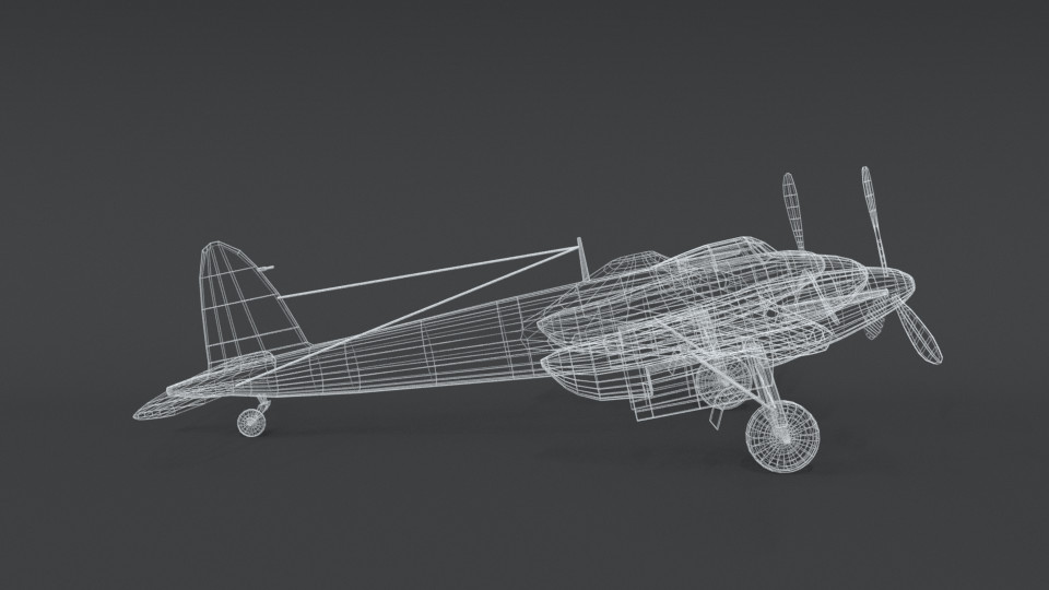 ArtStation - Low Poly Cartoon De Havilland DH 98 Mosquito WWII Airplane ...