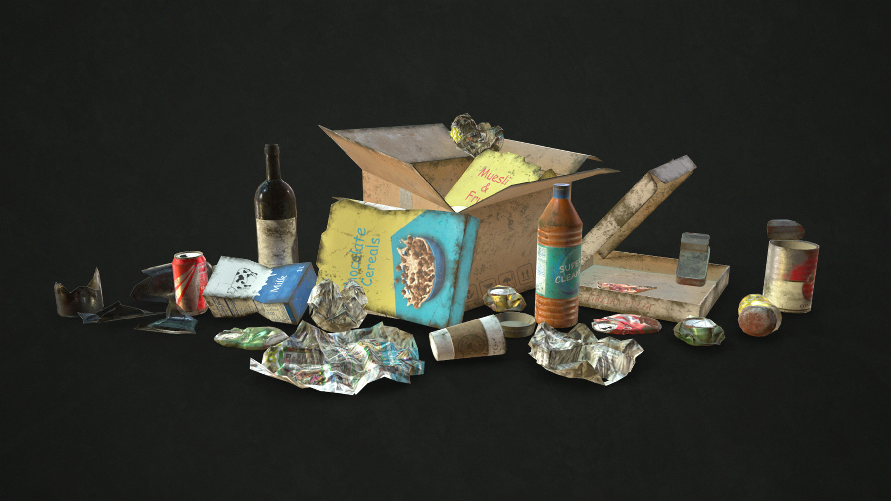 ArtStation - Urban Trash - Low Poly | Game Assets