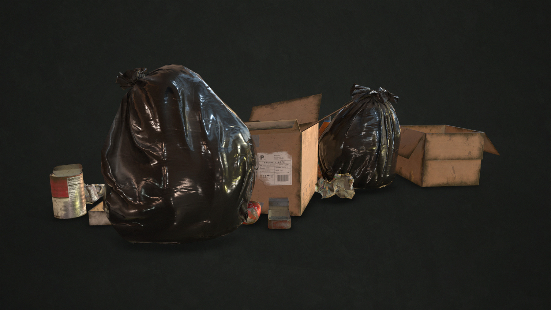 ArtStation - Street garbage bags set for