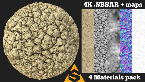 Cracked Ground Material Pack