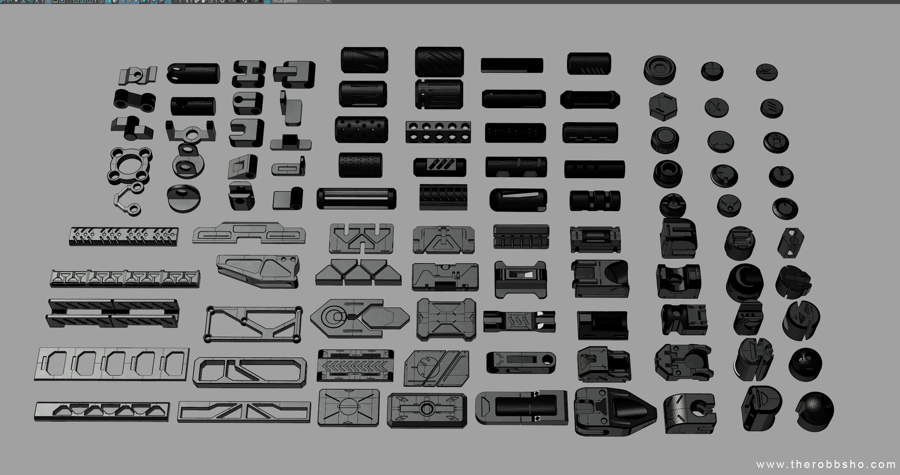 ArtStation 100 Free Kitbash Parts Resources