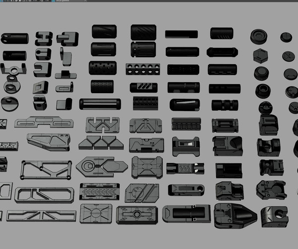 ArtStation - 100 Free Kitbash Parts | Resources