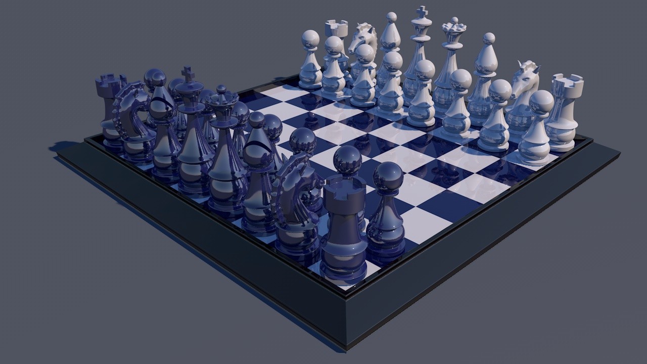 Complete Chess Pieces 3D model 3D printable