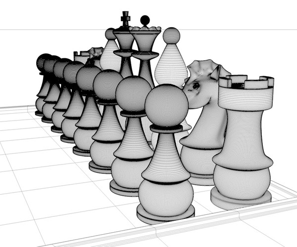 Titan Chess Set, 3D CAD Model Library