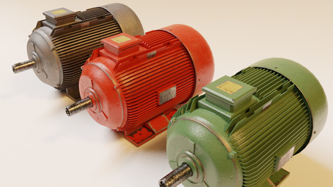 Electric Motor Lowpoly