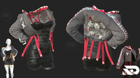 women's Jacket /dress. Marvelous Designer, project files