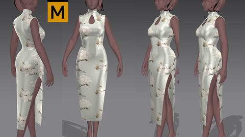 cheongsam Chi-pao chirpaur cheong-sam Marvelous Designer project
