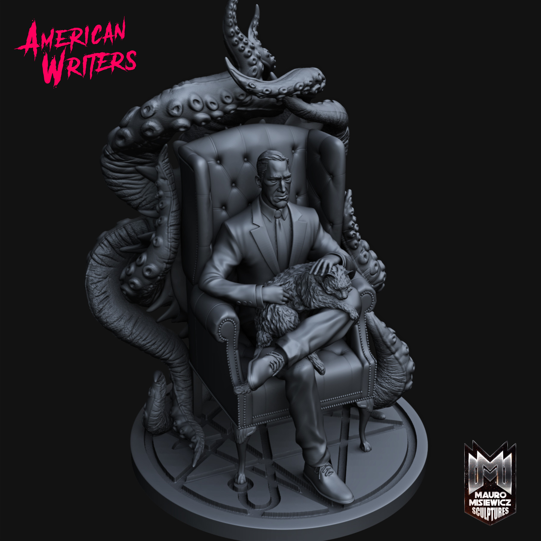 Artstation Hp Lovecraft Statue 3d Printable Resources 