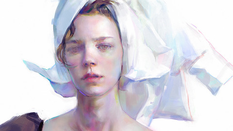 “Study” Full Painting Process Time-Lapse Video + Hi-res Image + My Brush-set