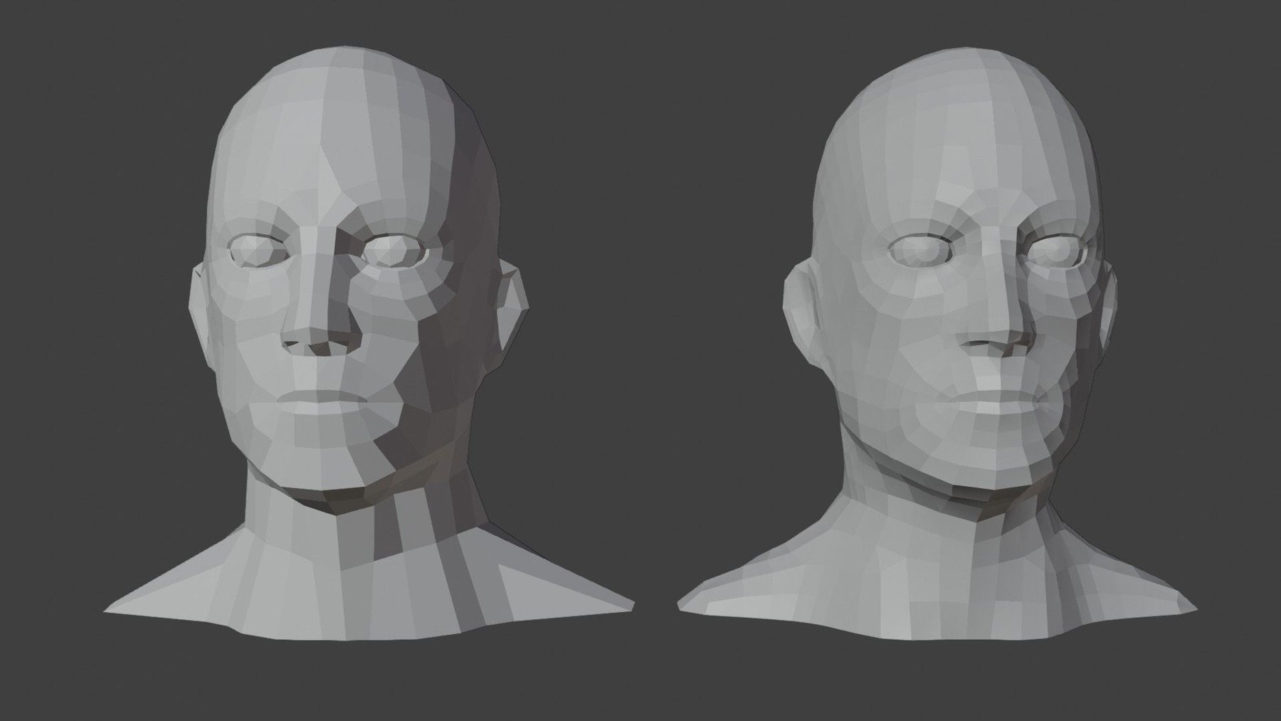 ArtStation - Male Heads Low-poly 3D Model | Game Assets