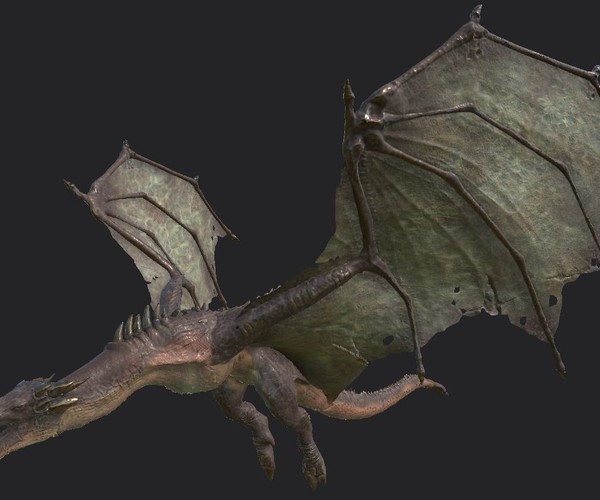 ArtStation - Dragon Printable and gameready PBR Low-poly 3D model ...