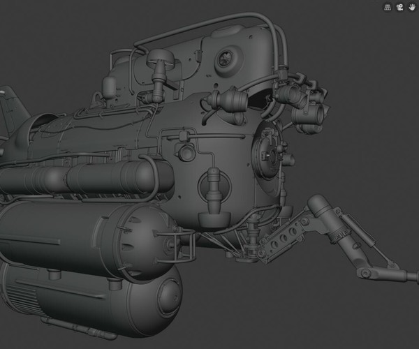 ArtStation - Lobster Submersible - Scene files Blender, FBX | Game Assets