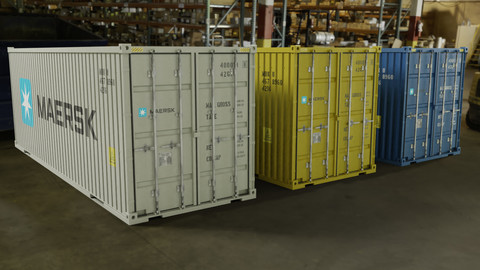 Shipping containers 3D model