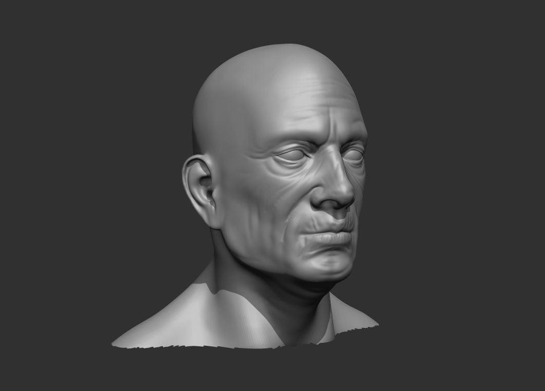 ArtStation - Old Male Head Realistic Base Mesh 3D Model | Game Assets