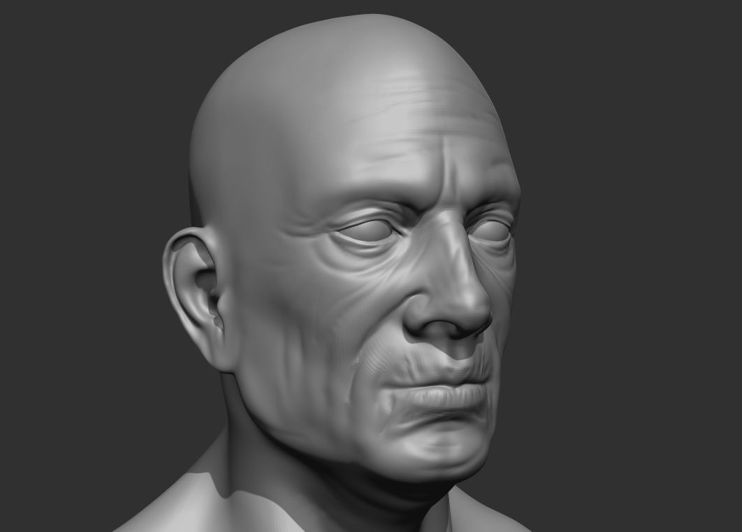 ArtStation - Old Male Head Realistic Base Mesh 3D Model | Game Assets