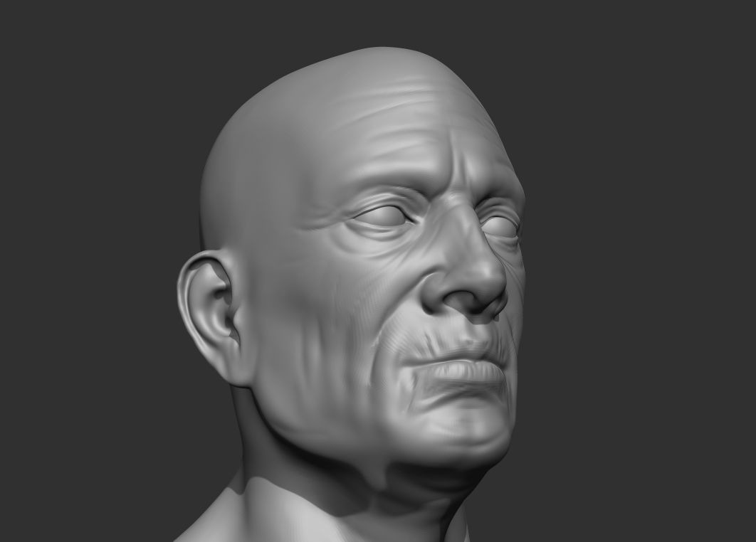 ArtStation - Old Male Head Realistic Base Mesh 3D Model | Game Assets