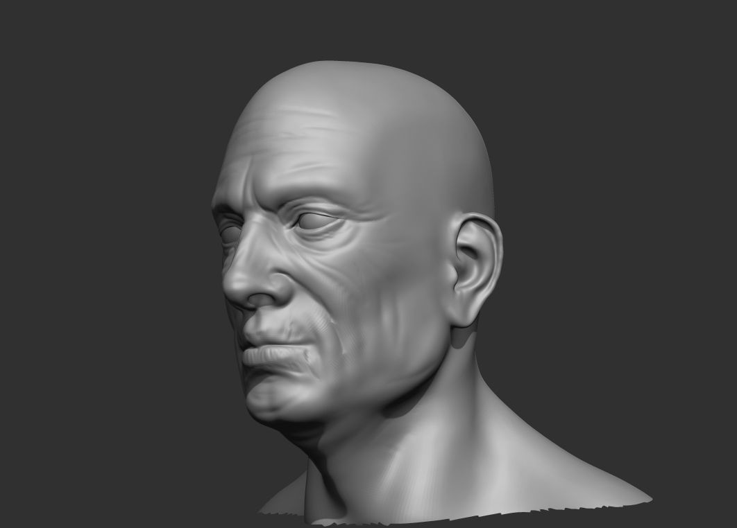 ArtStation - Old Male Head Realistic Base Mesh 3D Model | Game Assets