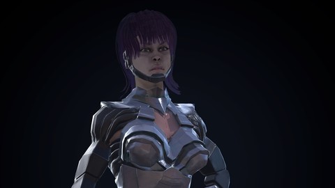 Cyberpunk Low-poly 3D model +HP