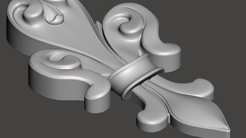 Liz flower - 3d model for CNC - LizFlowerCFC01