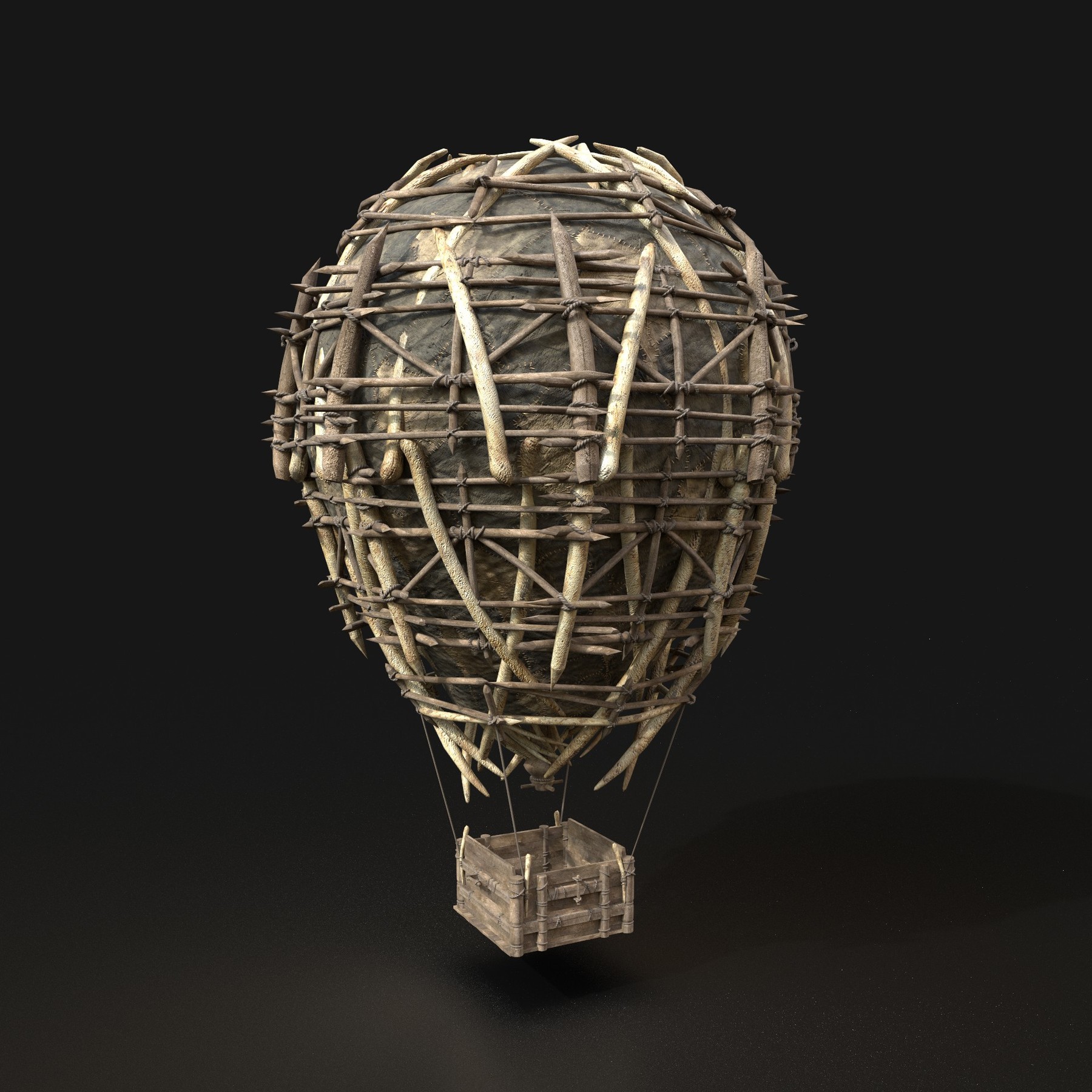 ArtStation - AAA NEXTGEN Medieval War Balloon Airship Primal Wooden ...
