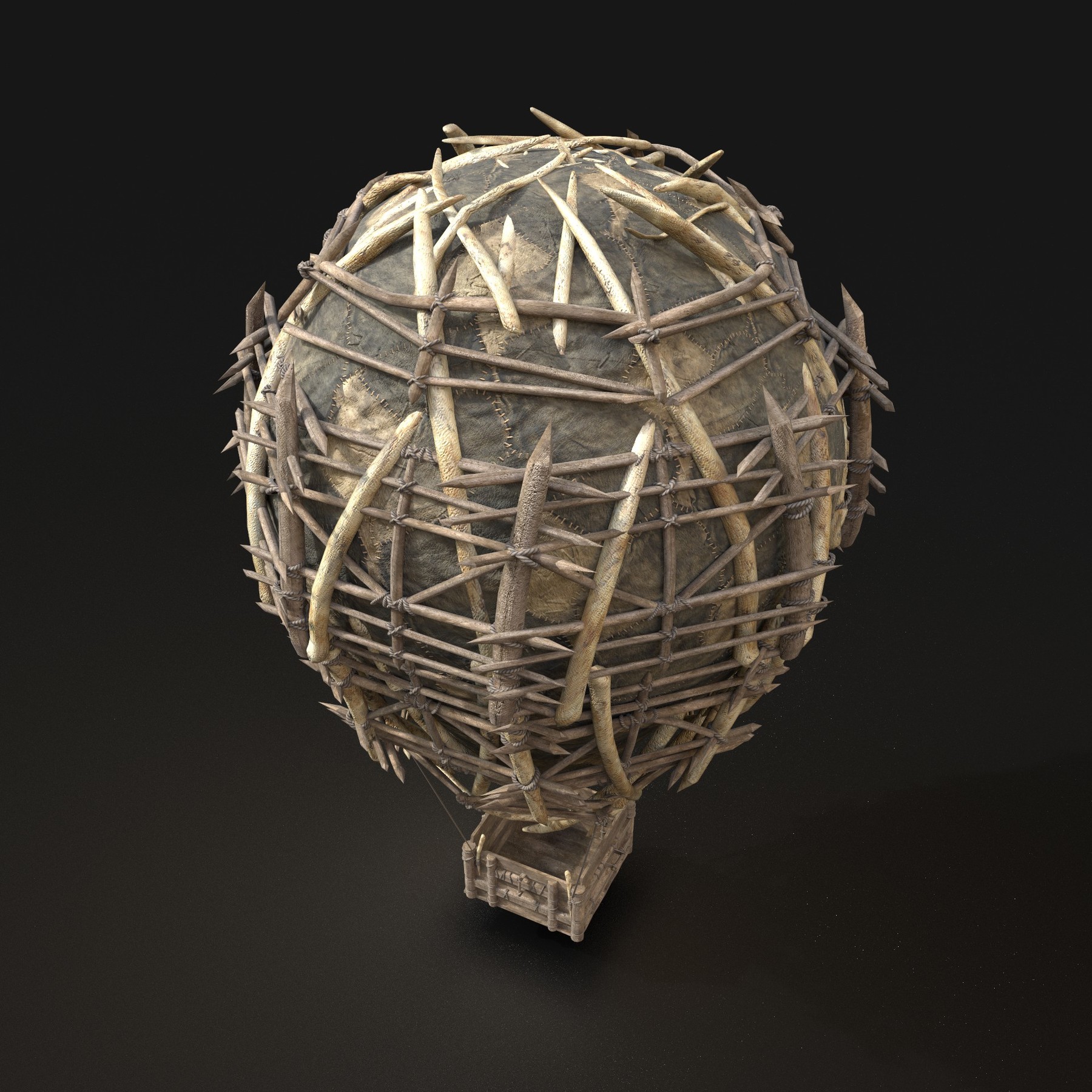 ArtStation - AAA NEXTGEN Medieval War Balloon Airship Primal Wooden ...