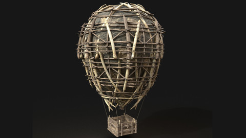 AAA NEXTGEN Medieval War Balloon Airship Primal Wooden Machine