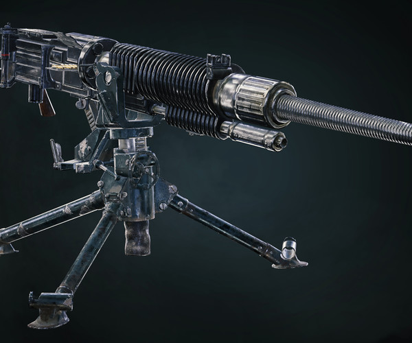 ArtStation - Type 92 Heavy Machine Gun - Game Ready | Game Assets