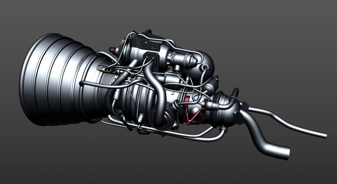 Rocket Thruster Engine - 3D Model by demmordor