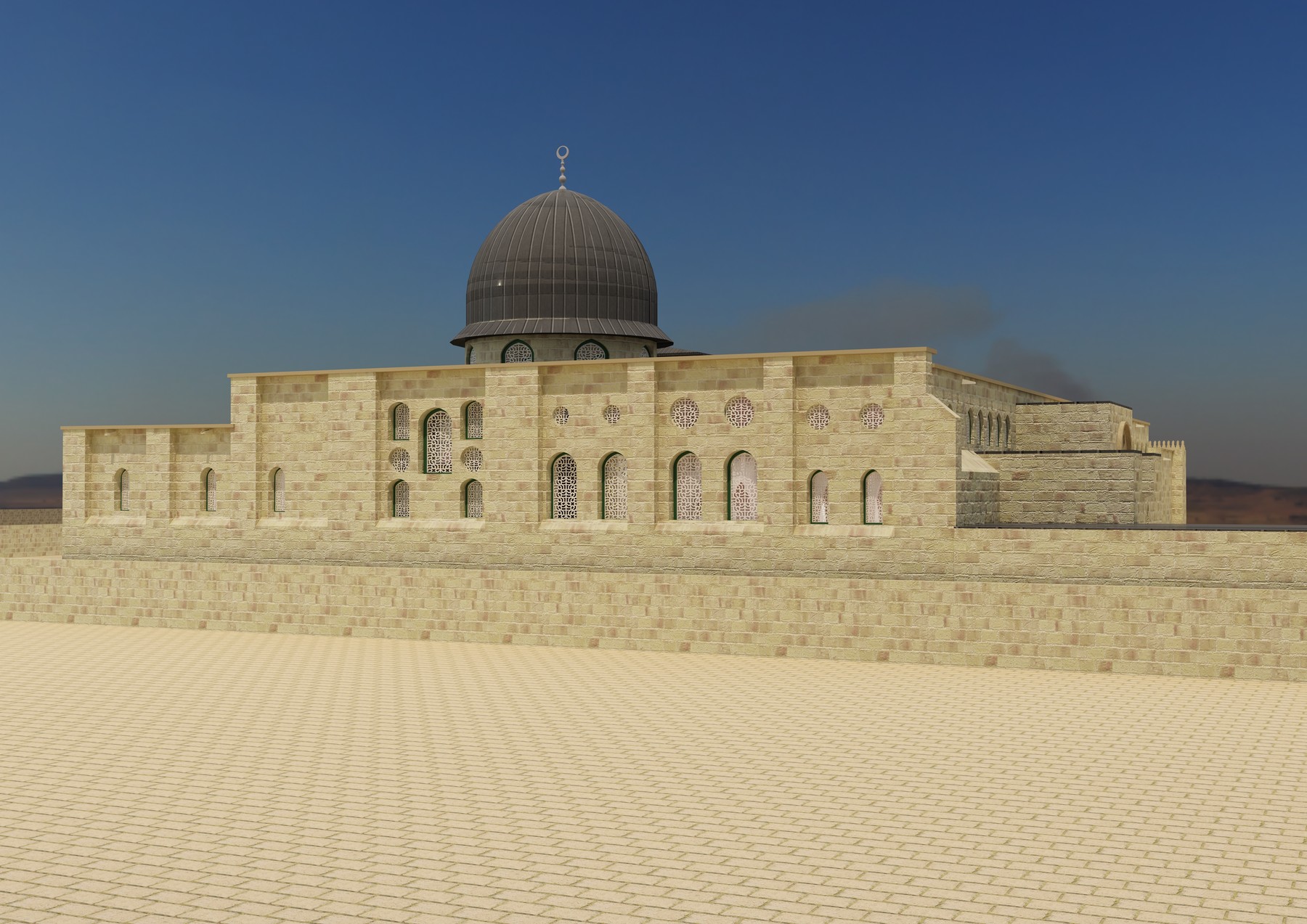 ArtStation - Al-Aqsa Mosque Interior- Exterior 3ds Max Vray Model ...