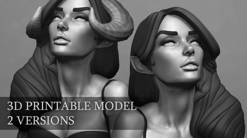 Demoness - 3D printable model with 2 versions