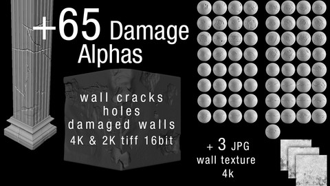 +65 damaged alphas (4K & 2K)