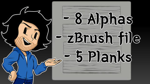 Stylized Wood Alphas + Zbrush file.