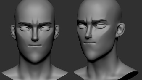 stylized Male head Basemesh5