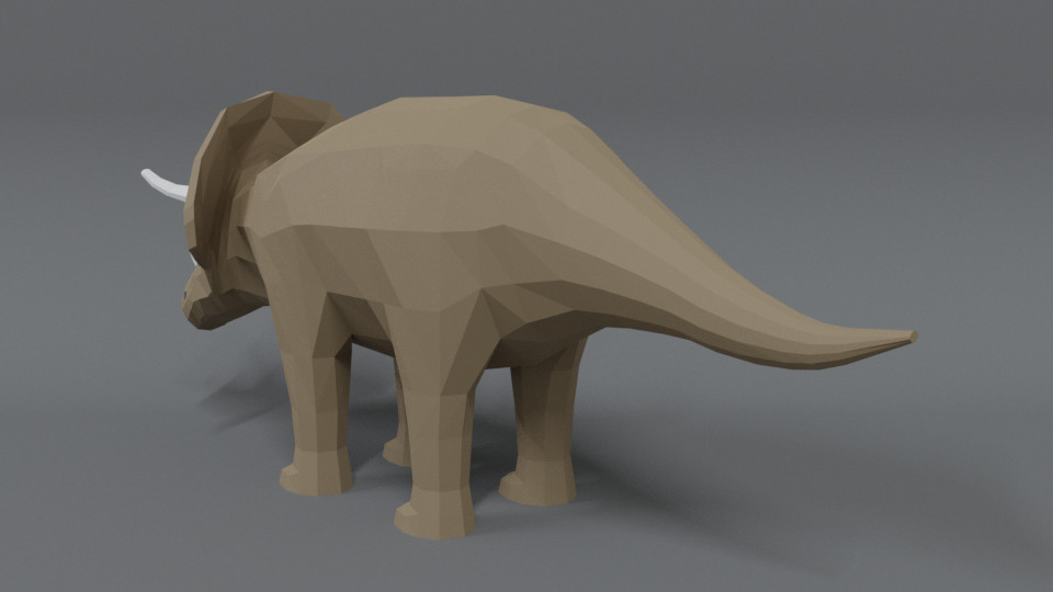 low poly dinosaur