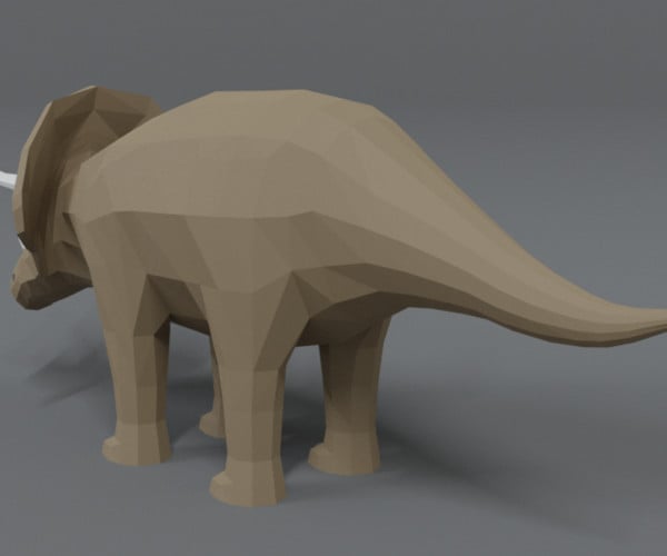 low poly dinosaur