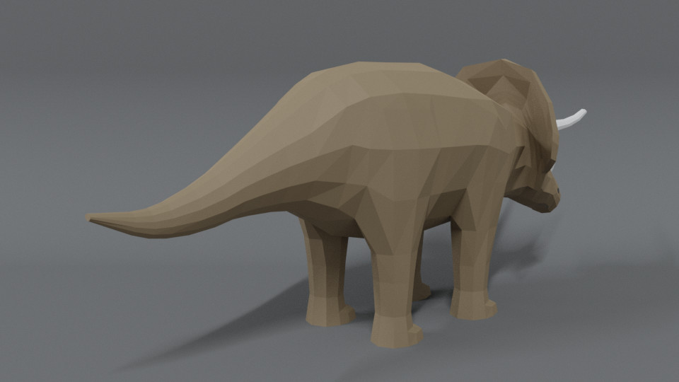 low poly dinosaur