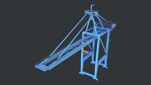 PBR Quayside Container Crane Version 1- Blue Light