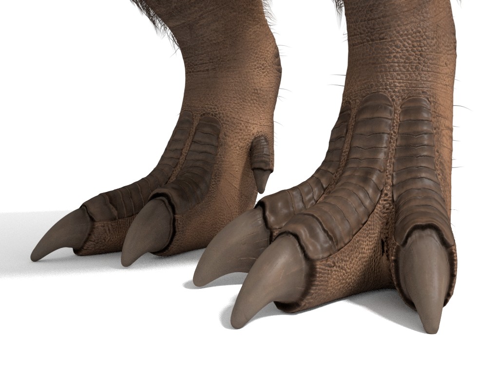 t rex with fur