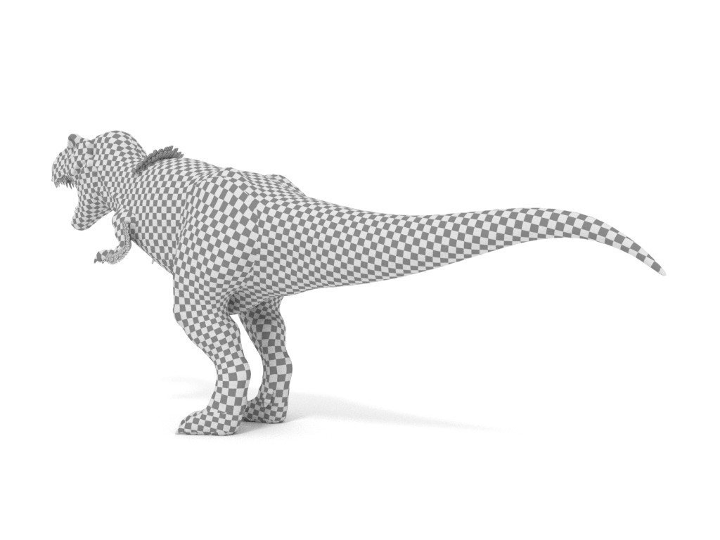 t rex with fur