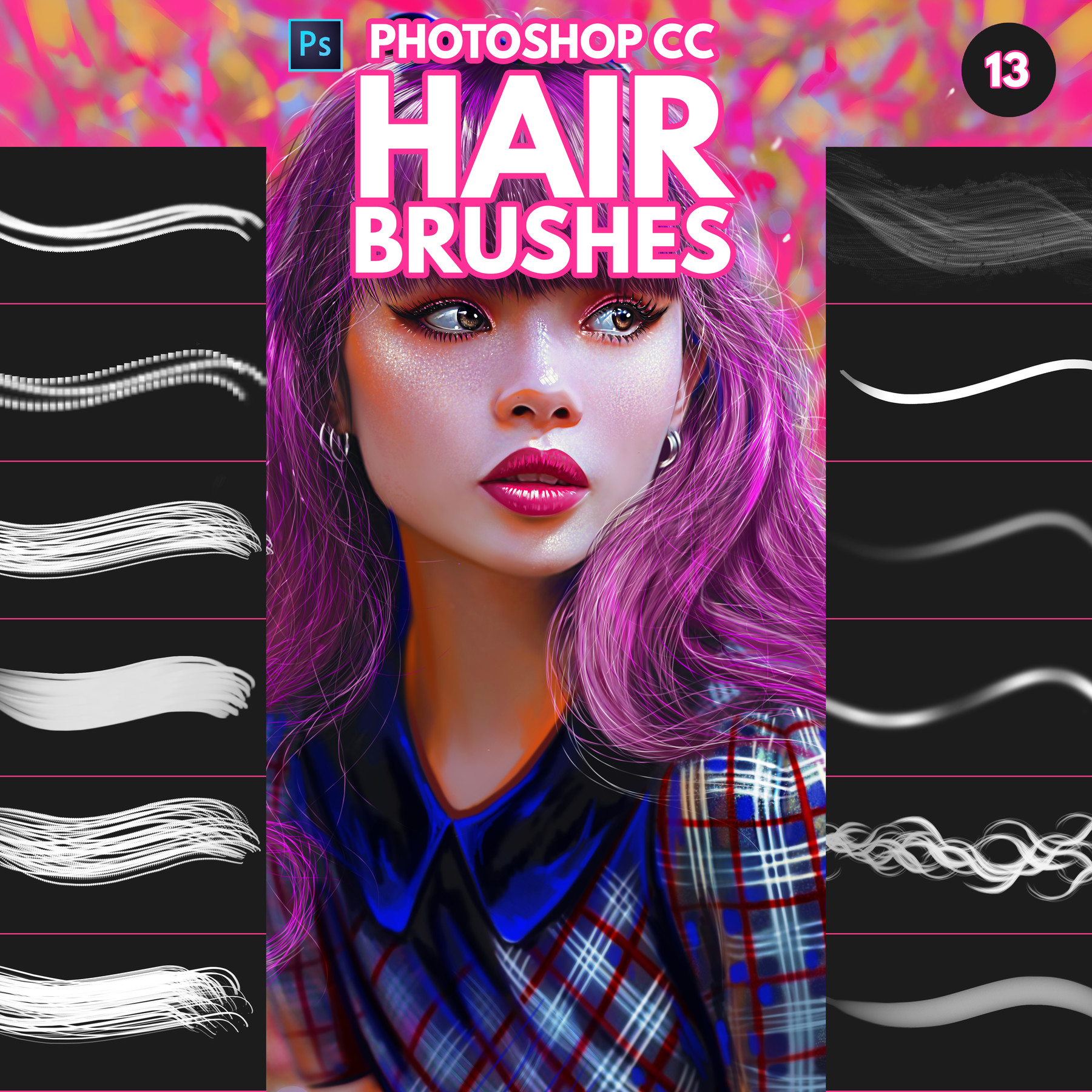 single hair brush photoshop