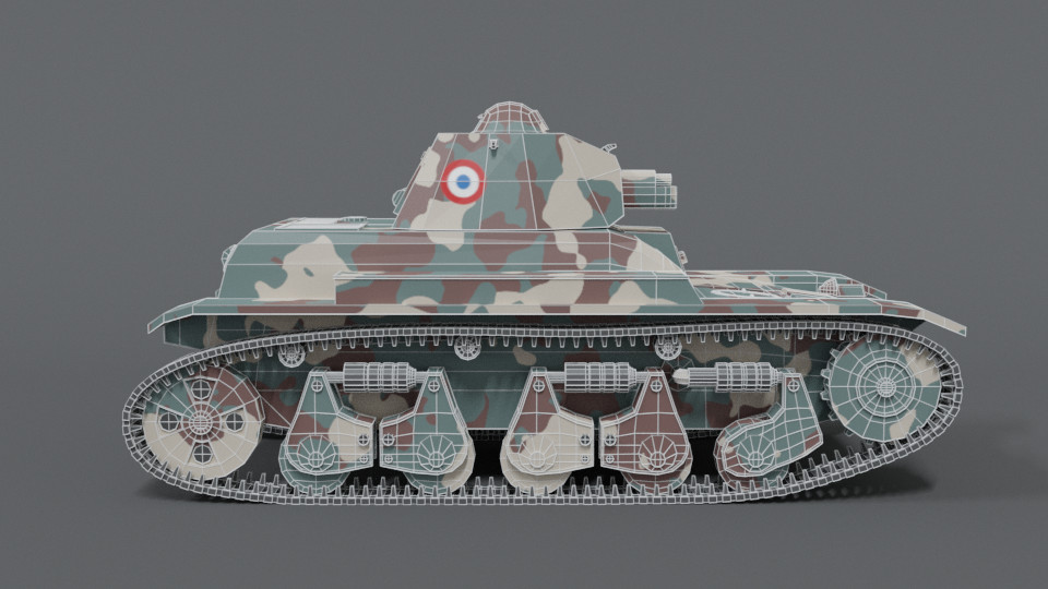 ArtStation - Low Poly Cartoon Renault R35 Tank | Resources