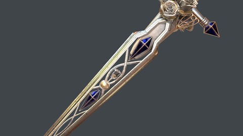 Fantasy sword 21 3d model