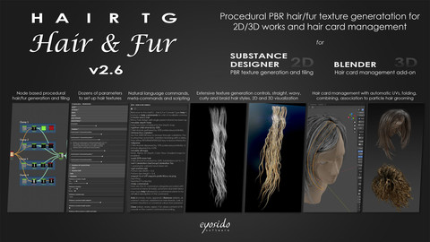 HairTG - Hair & Fur for Substance Designer