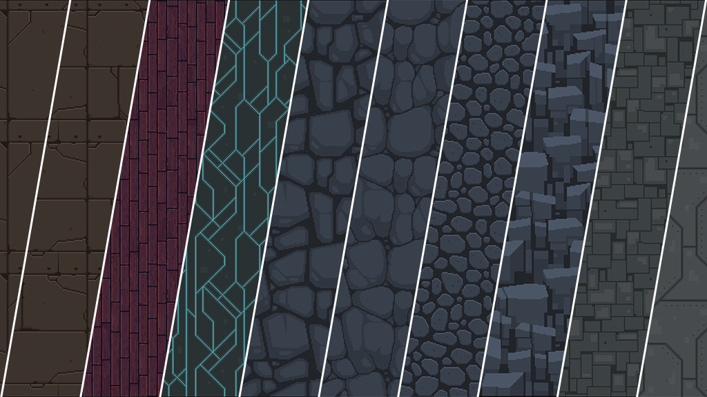 ArtStation 11 Tiled Backgrounds (Pixel Art) Game Assets
