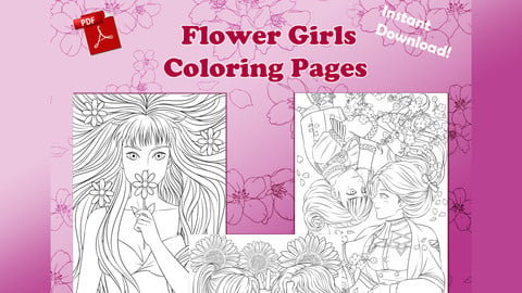 Flower Girls (Coloring Pages)